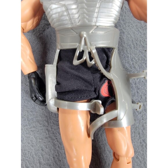 Vintage 2002 GI Joe Cobra Action Figure 12" Hasbro Mask Armor Black Shoes Toy - Picture 4 of 10